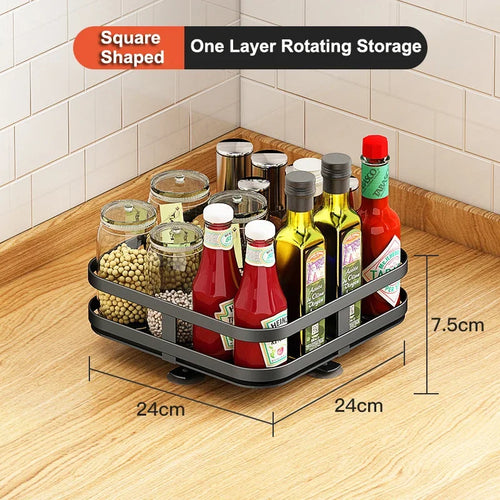 Multi-purpose 360° Rotating Storage Box Space-saving Non-slip