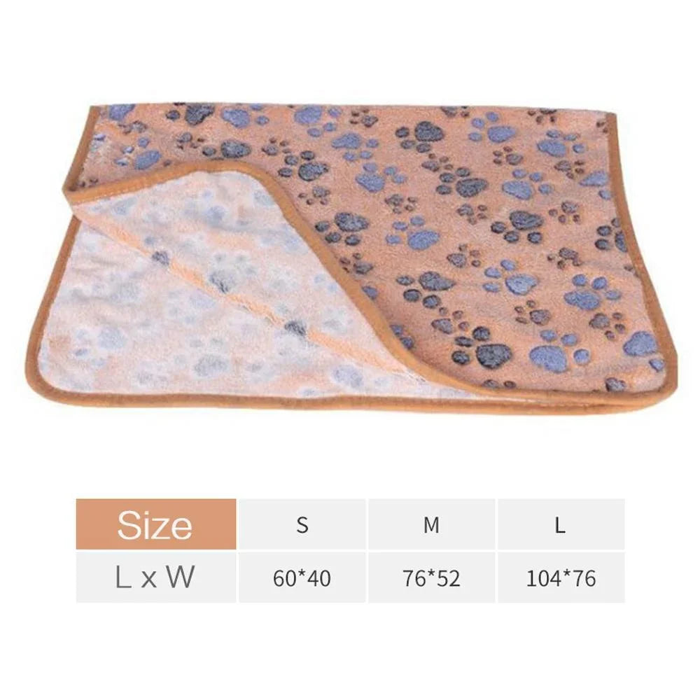 Soft Fluffy High Quality Pet Blanket Cozy Cartoon Pattern Mat Warm
