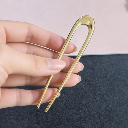 Simple U Shaped Hairpin Metal Hair Sticks U French Hair Clips Pins