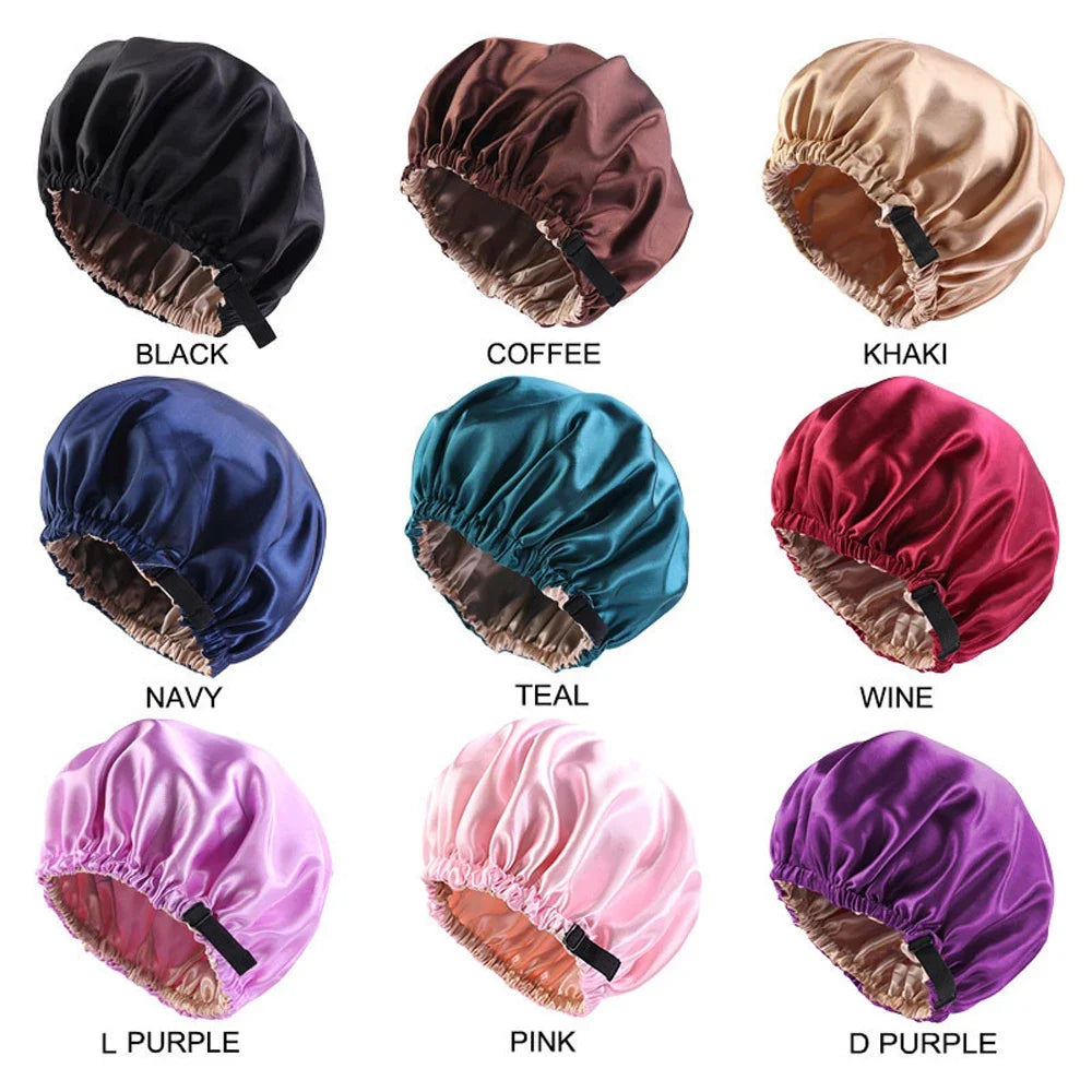 Satin Hair Cap For Sleeping Invisible Flat Imitation Silk Round