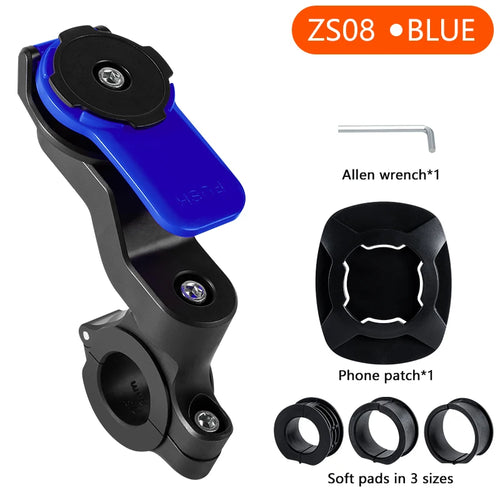 Motorcycle Rearview Mirror Phone Holder with Shock Absorber Universal