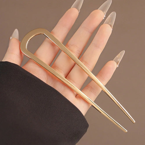 Simple U Shaped Hairpin Metal Hair Sticks U French Hair Clips Pins