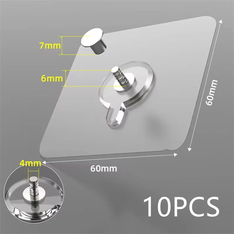 10 Pcs Photo Frame Hooks Storage Rack Screw Holders Door Hanger