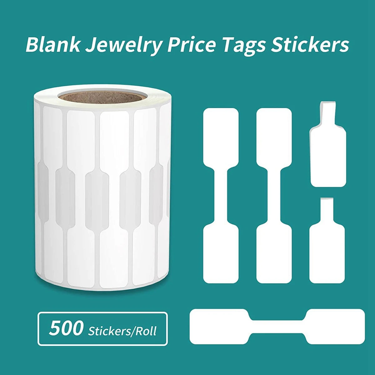 500pcs/roll Kraft Paper Price Stickers Jewelry Price Tags Self