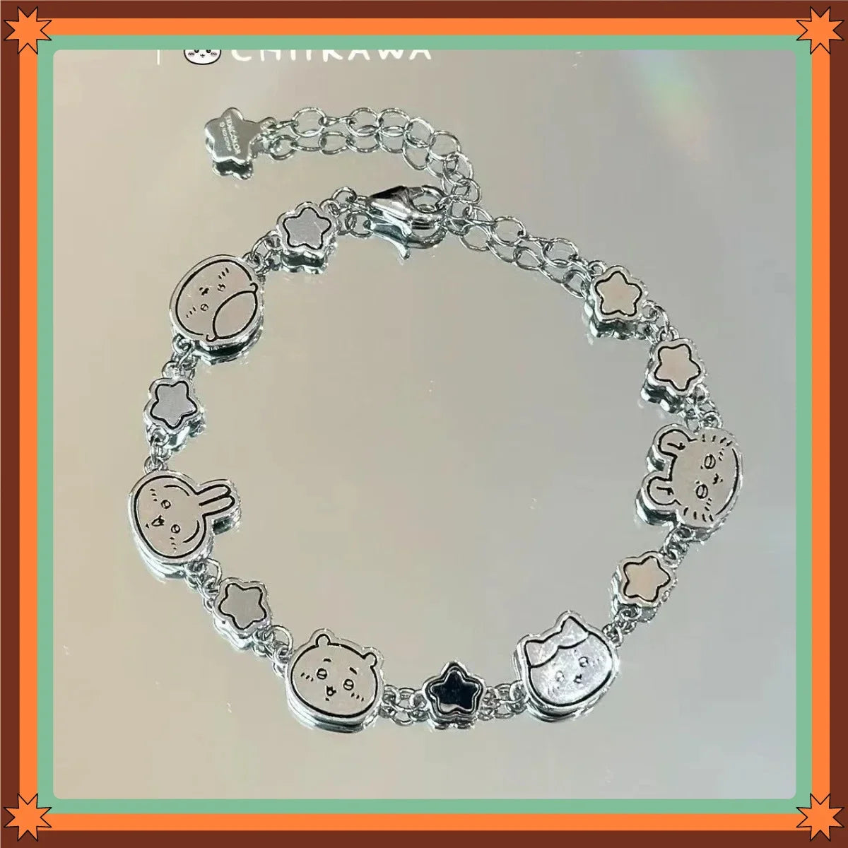 Chiikawa Beaded Bracelet, Usagi & Hachiware Cartoon Wrist Jewelry,