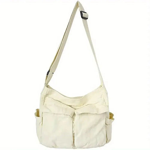 Classic Vintage Canvas Shoulder Bag Women Solid Soft Travel Women