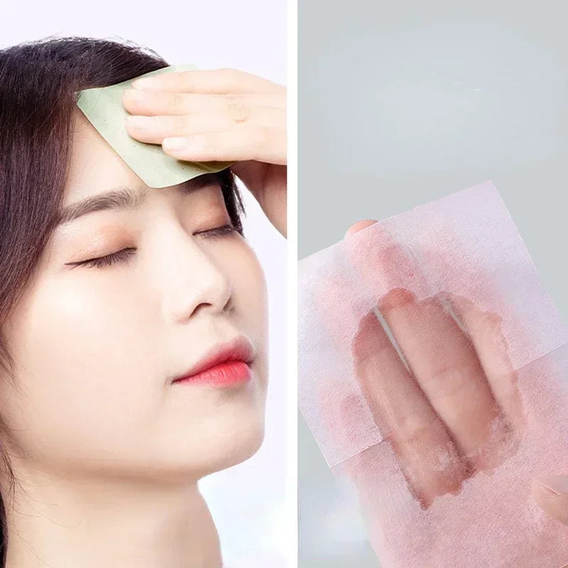 100pcs/set Portable Facial Oil Blotting Paper Matte Face Wipes Oil