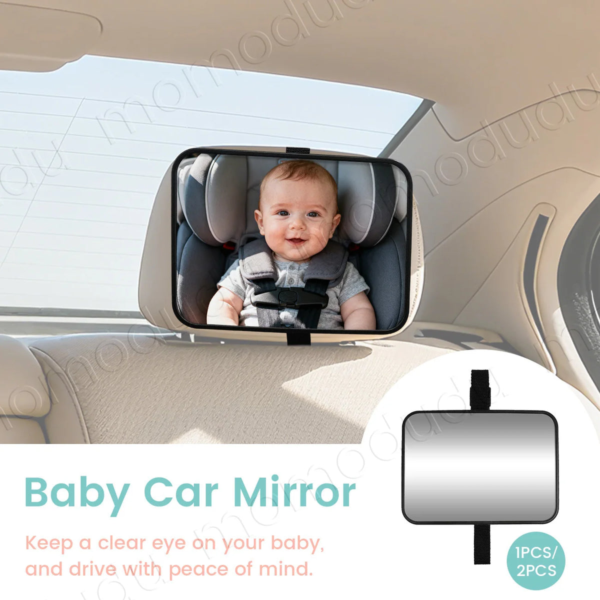 Car Mirrors for Baby Car Seat Shatterproof Mirrors Adjustable