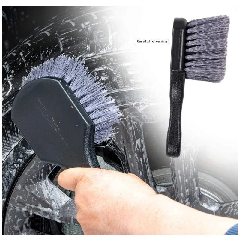 Car Tire Wheel Rim Cleaning Brush Detailing Brushes Wash Towel Kit