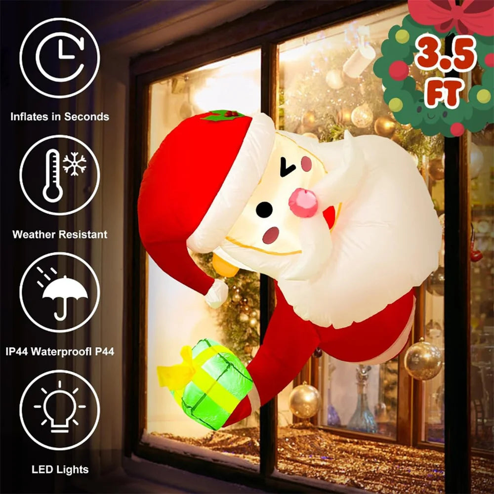Christmas Inflatable Climbing Window Santa Claus/Sitting Elf Model