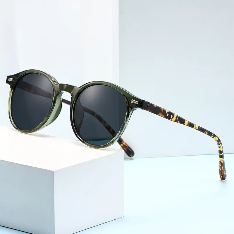 Vintage Round Sunglasses for Women Men Circular Sun Glasses Female