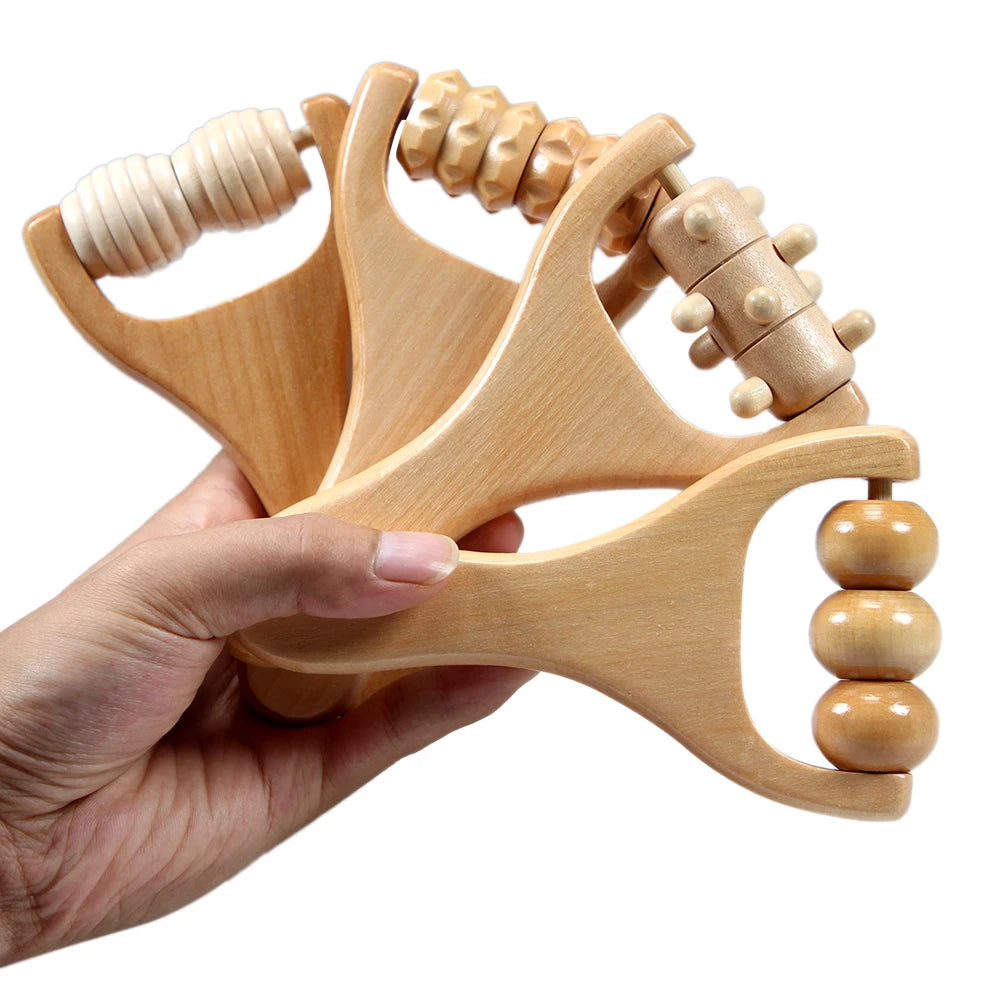 1Pcs Wooden Massage Roller Reflexology Sticks Foot Hand Massage Stick