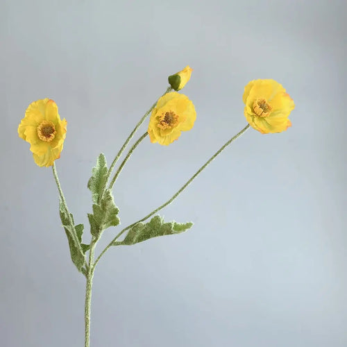 Artificial Flowers Fake Poppy Silk Flowers Long Stem Housewarming