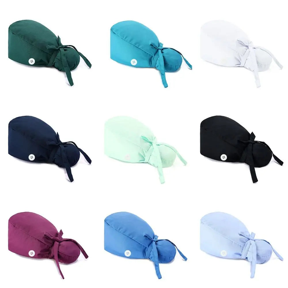 Adjustable Surgical Scrub Caps Working Cap Ponytail Holder Bouffant