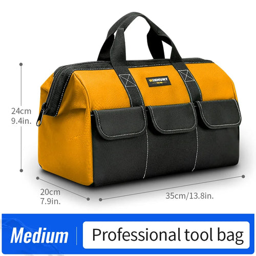 Tool Bag for Men, Heavy Duty Tool Bag Wide Mouth Tote for Various