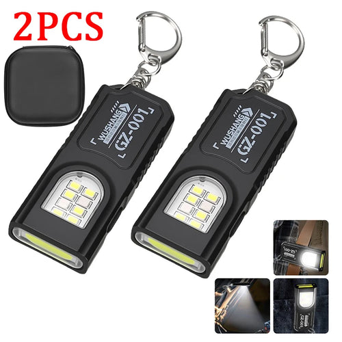Multifunctional Keychain Flashlight USB Rechargeable Mini Flashlight