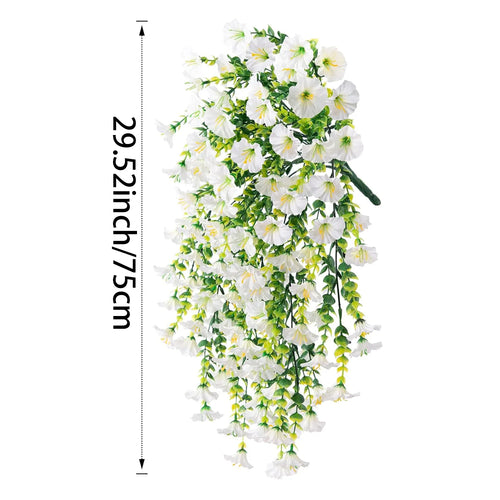 Artificial Hanging Flower Fake Hanging Plant Violet Vines UV Resistant
