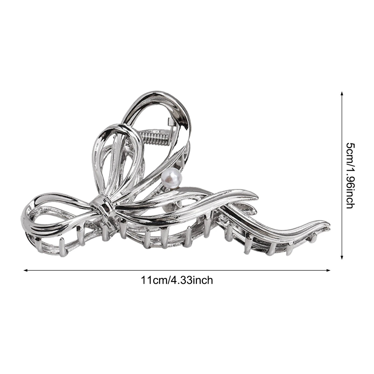 Bridal Hair Claw Clip Pearl Bow Ornament Wedding Party Accessory