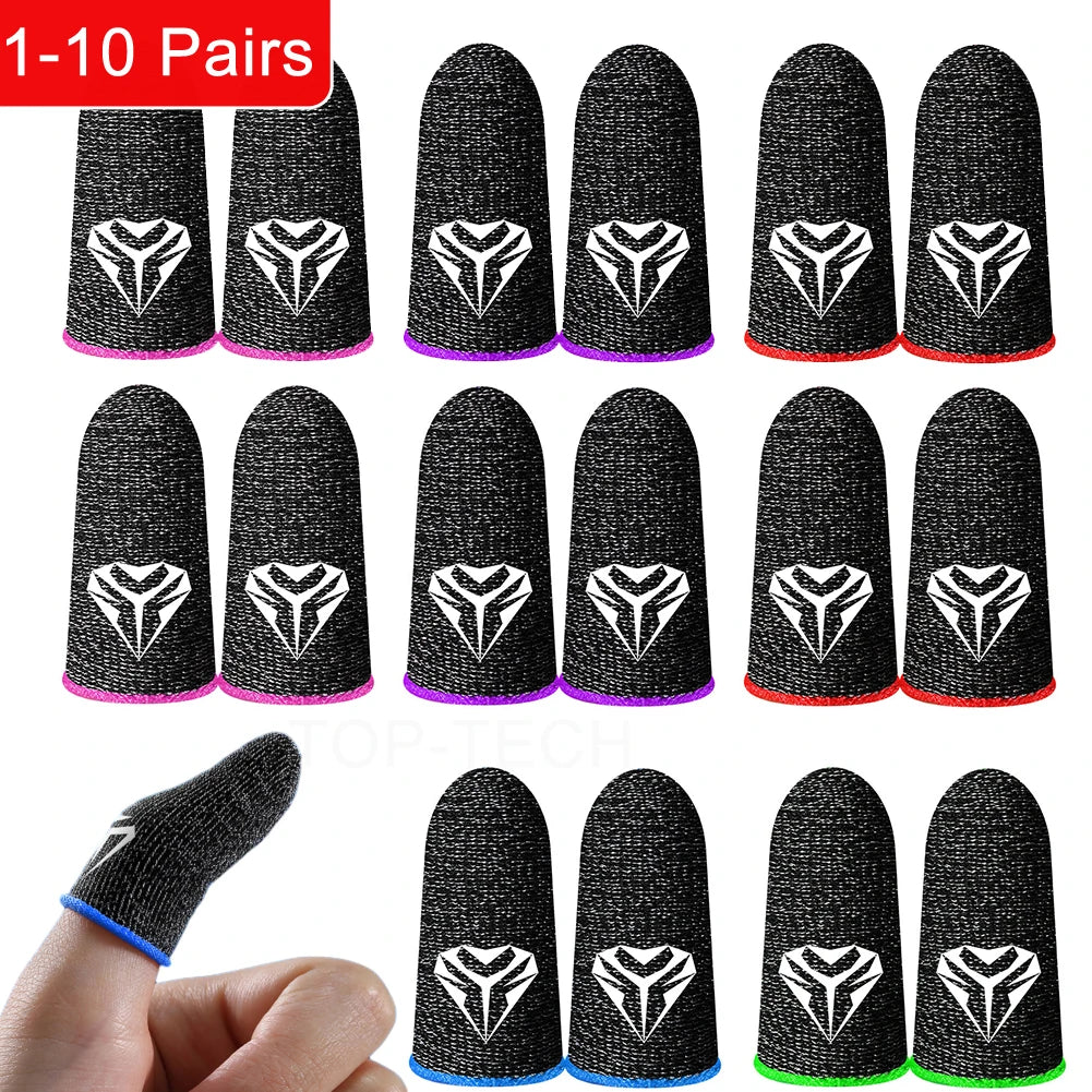 1-10 Pairs Thumb Gloves Touch Screen Finger Cots Sweatproof for PUBG