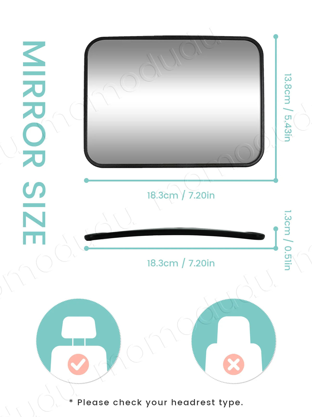 Car Mirrors for Baby Car Seat Shatterproof Mirrors Adjustable