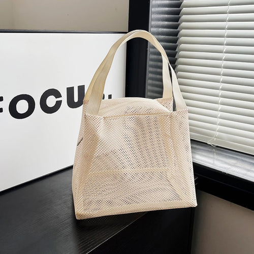 Large Capacity Travel Mesh Bag Portable Cosmetic Zipper Pouch