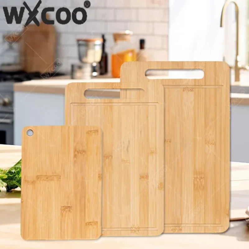 WXCOO Kitchen Wooden Chopping Boards Double-sided Serving Board for