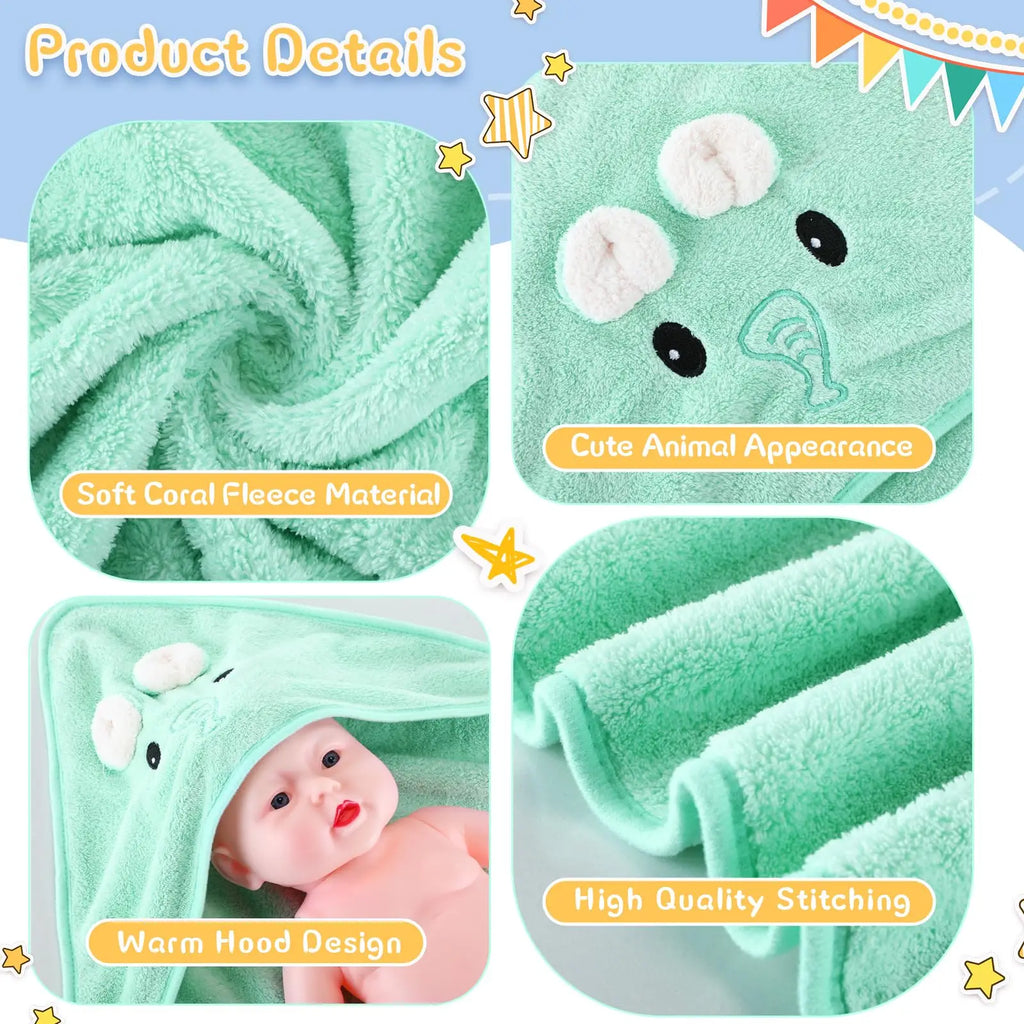 Cute Cartoon Animal-Shaped Multifunctional Large Towel for Infants