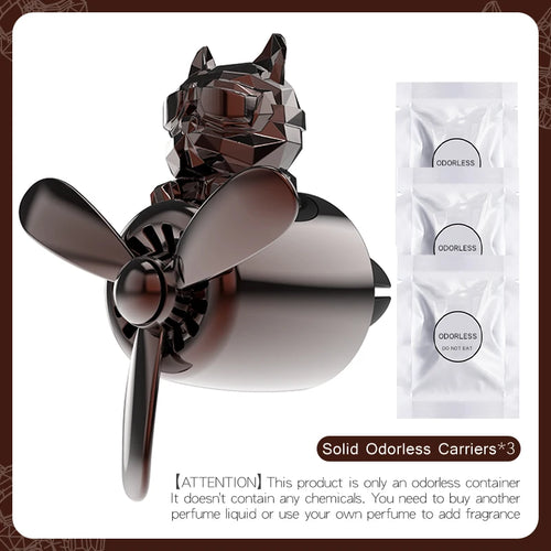 DIY Perfume Odorless Ornaments Airplane Pilot Bulldog Car Air Freshener