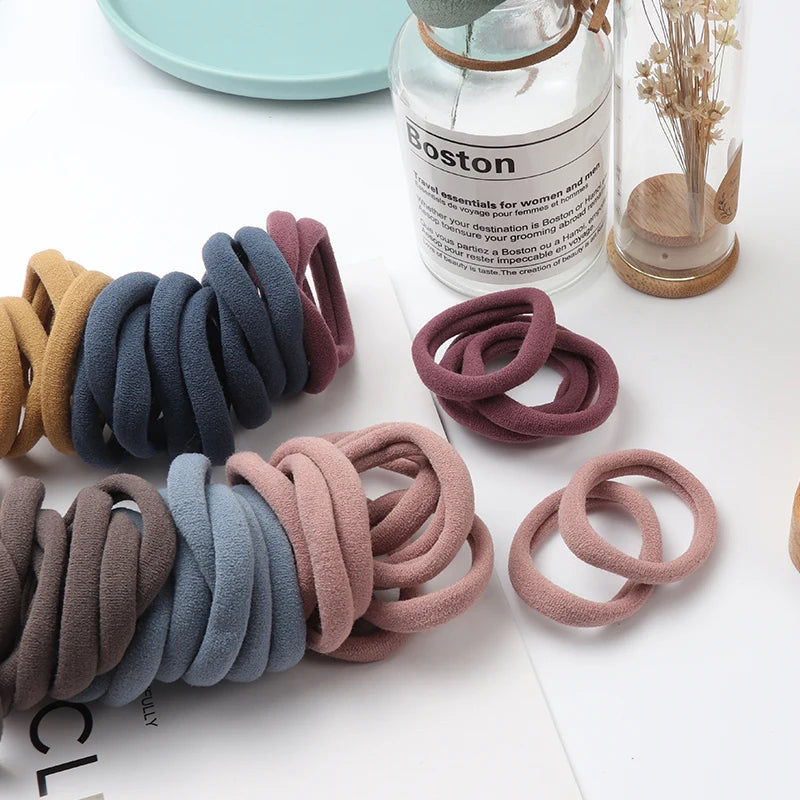 50 Pcs Girls Nylon Rubber Bands Elastic Hair Bands Hair Accessories