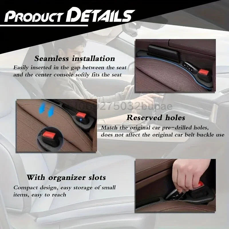 Car Storage Strips Seat Crevice Storage Box Car Seat Gap Filler