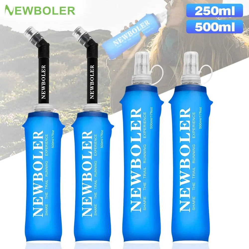 NEWBOLER TPU Folding Soft Flask Sport Water Bottle