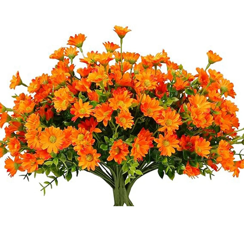 21 Heads Artificial Flower Autumn Silk Daisy Bouquet Decor Vase Home