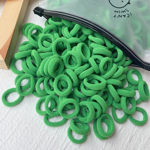50PCS/Set Women Girls Basic Hair Bands  Simple Solid Colors Elastic