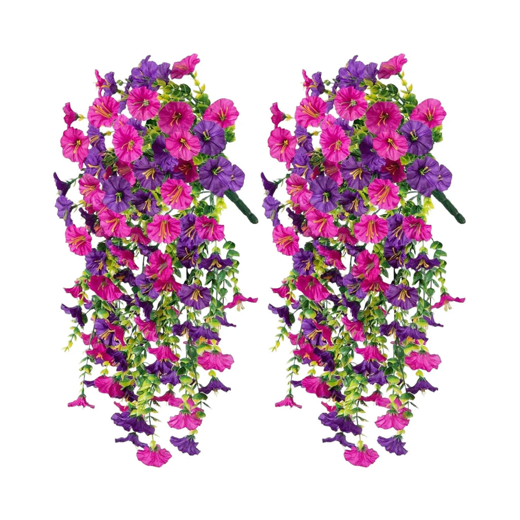 Artificial Hanging Flower Fake Hanging Plant Violet Vines UV Resistant