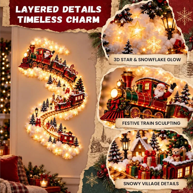 Christmas Magic Trail Wall Light-LED Glowing Christmas Scene Wall