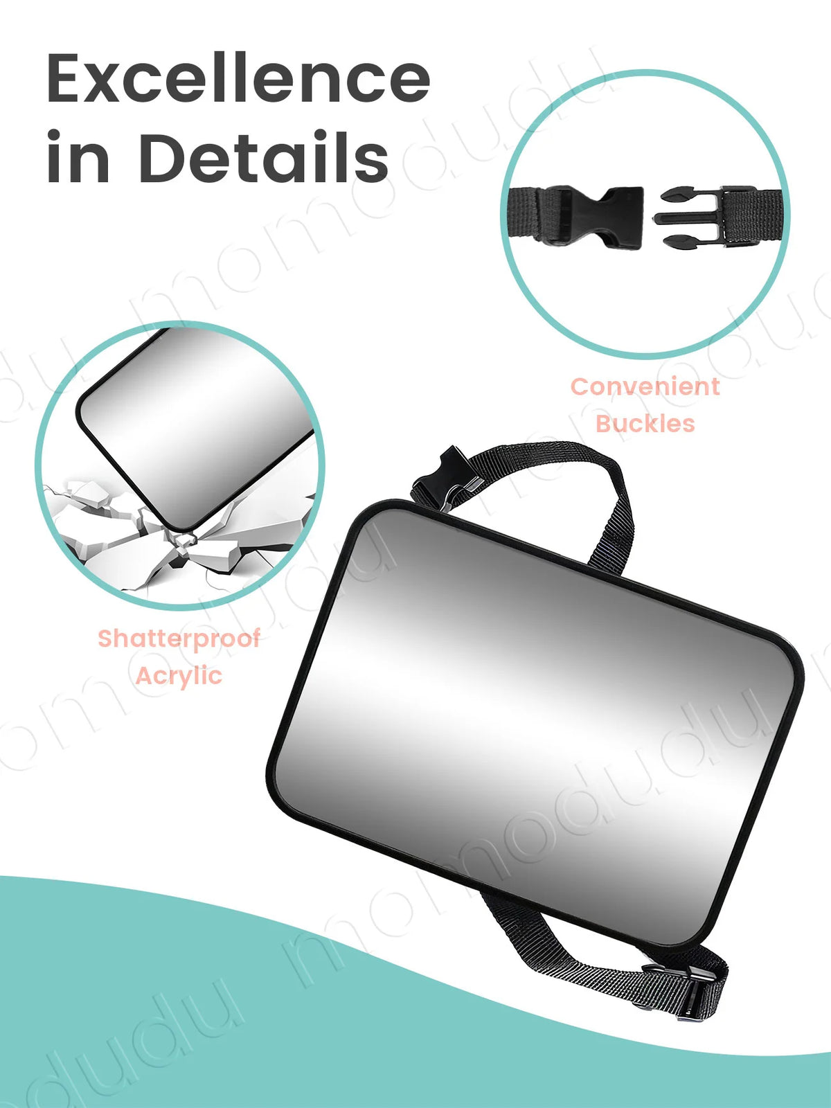 Car Mirrors for Baby Car Seat Shatterproof Mirrors Adjustable