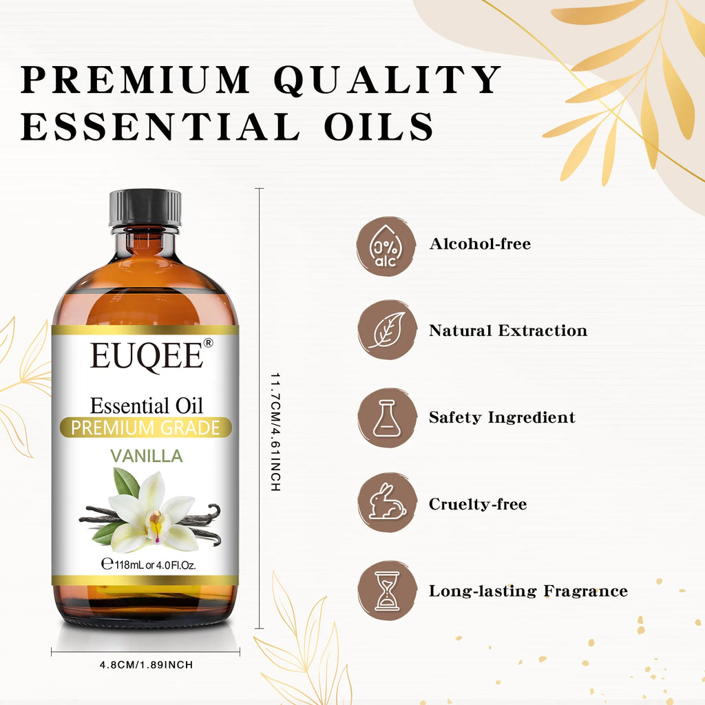 EUQEE 4 Fl Oz Essential Oils for Aromatherapy Humidifiers Aromatic