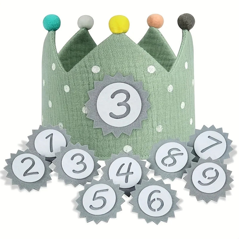 Fabric Birthday Crown Hat, Perfect for Parties