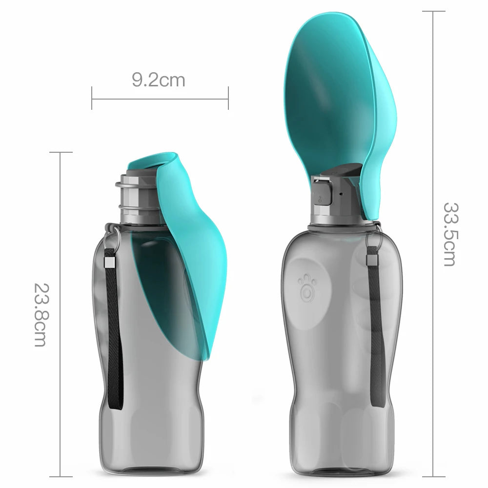 800ml Portable Dog Water Bottle For Small Medium Big Dogs Outdoor