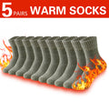 3 Pairs Winter Thick Towel Men's Socks Man's Outdoor Sports Long Socks