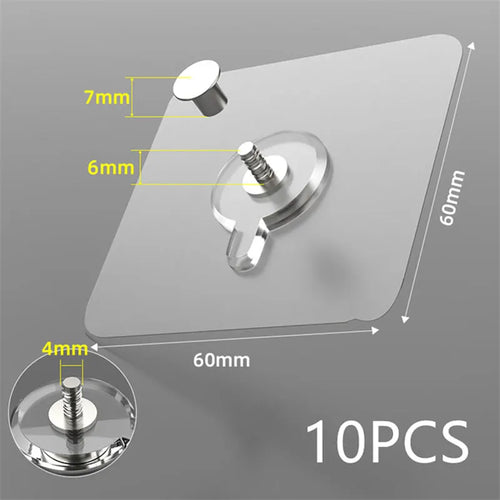 10 Pcs Photo Frame Hooks Storage Rack Screw Holders Door Hanger