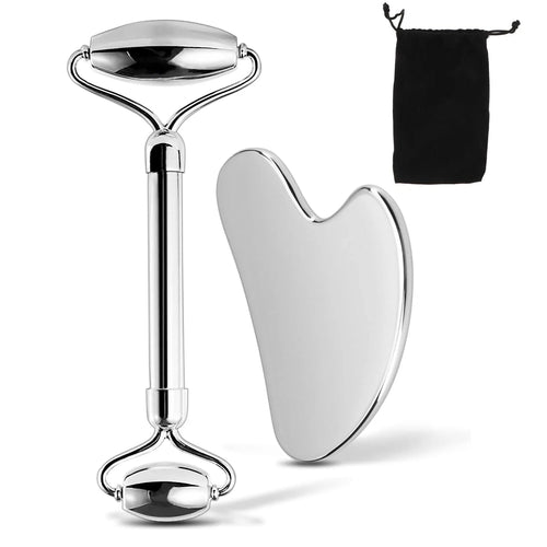 304 Stainless Steel Facial Roller Metal Gua Sha Facial Tools Set Face
