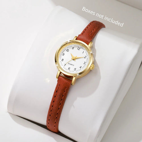 Women Watches Fashion Small Roma Dial Ladies Leather Band Quartz Watch