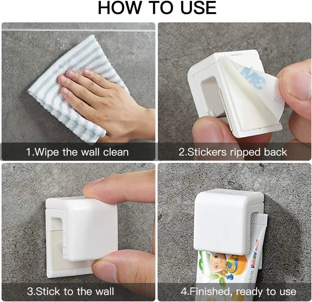 1/2/3/5/10Pcs Punch-free Toothbrush Holder Wall-mounted Toothpaste