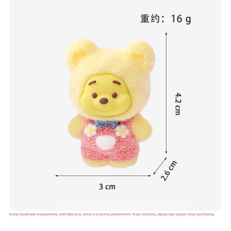 Cartoon Flocking Bear Blind Box Cute Doll Desktop Small Ornaments