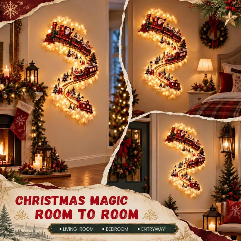 Christmas Magic Trail Wall Light-LED Glowing Christmas Scene Wall