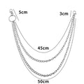 Metal Belt Chain HipHop Rock Punk Hook Trousers Pant Waist Link Metal