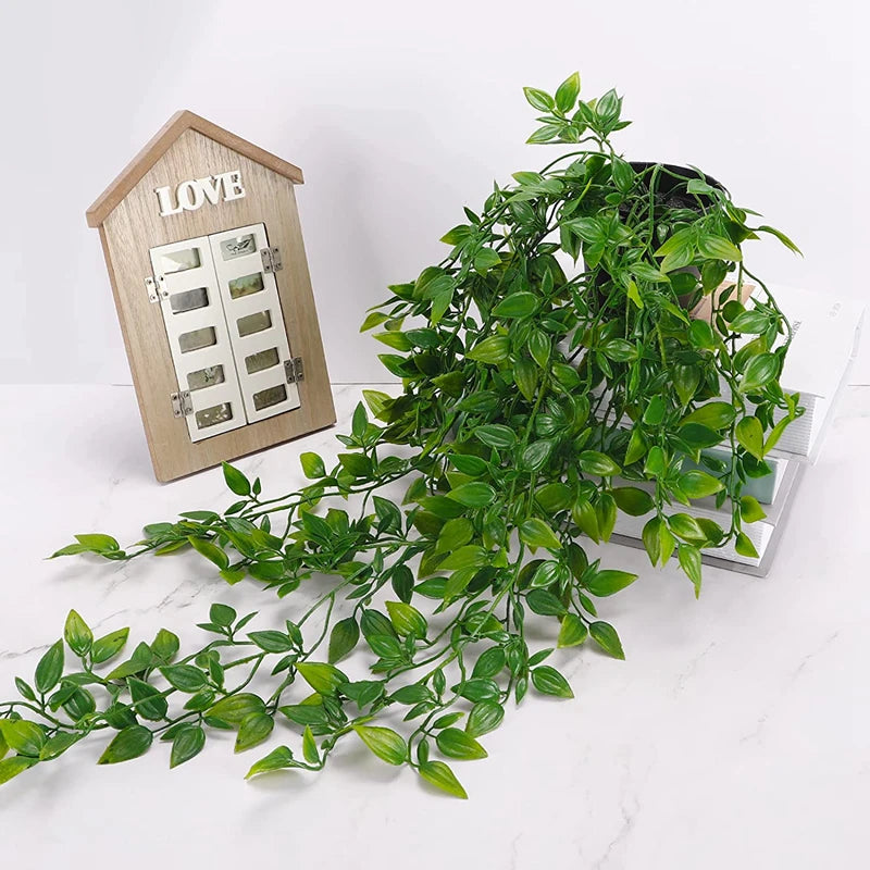 Artificial Ivy Plants Plastic Leaf With Pots Wedding New Year