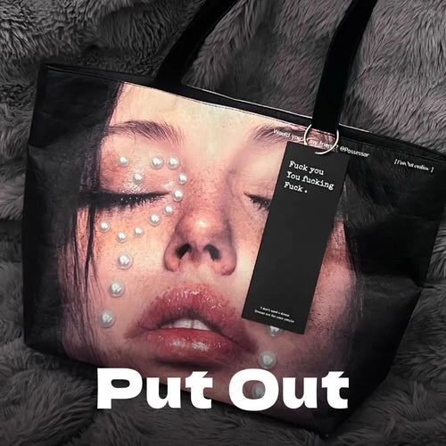 Creative Women's Tote Bag Trend Face Printing Large Capacity