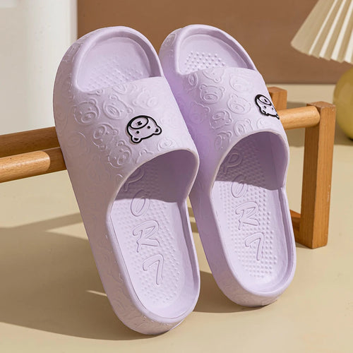 Summer Fashion Men's Slippers Printting Little Bear Sandals Indoor